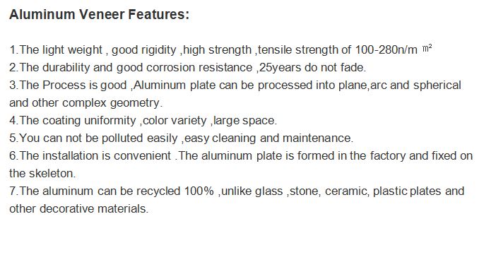 Aluminium fineerfunctie